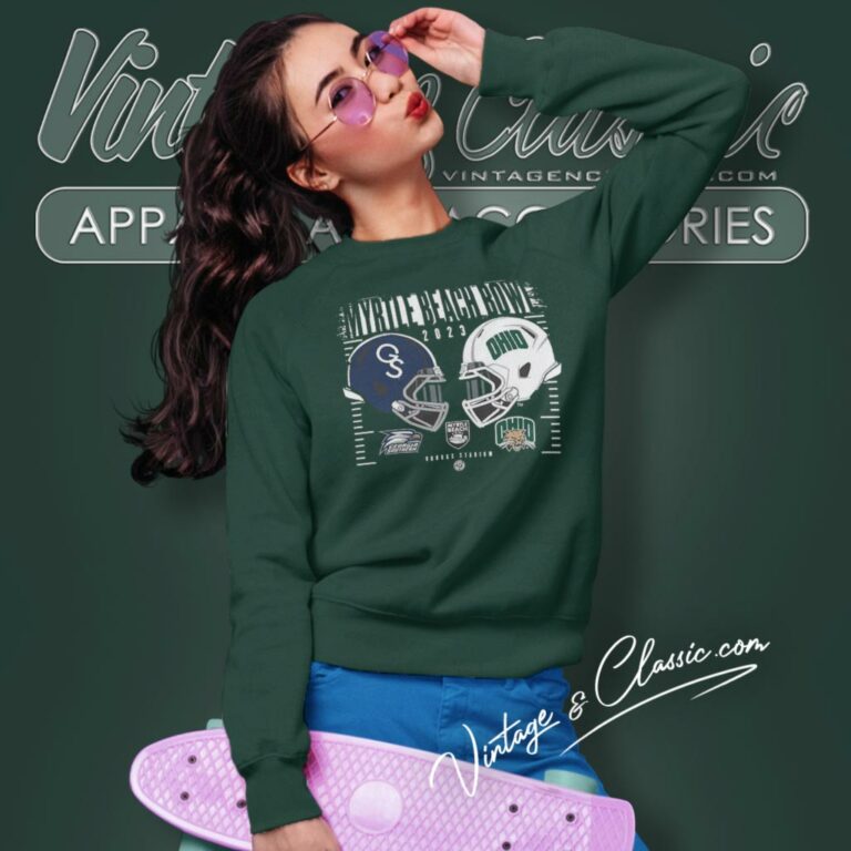 Ohio Bobcats And Georgia Southern Eagles 2023 Myrtle Beach Bowl Sweatshirt Ohio Bobcats And Georgia Southern Eagles 2023 Myrtle Beach Bowl Sweatshirt