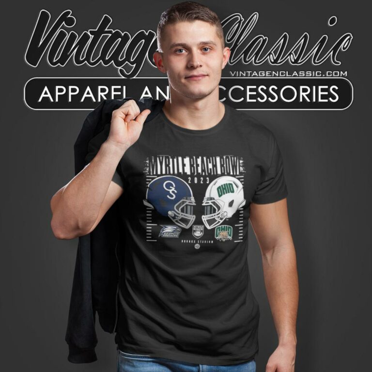 Ohio Bobcats And Georgia Southern Eagles 2023 Myrtle Beach Bowl T Shirt Ohio Bobcats And Georgia Southern Eagles 2023 Myrtle Beach Bowl T Shirt