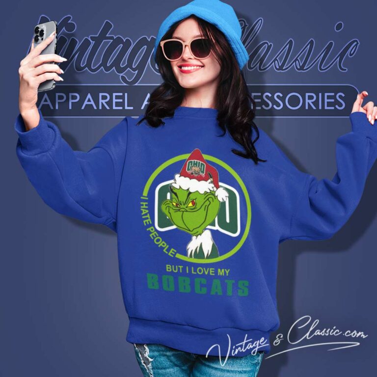 Ohio Bobcats Ncaa Christmas Grinch Shirt I Hate People But I Love My Ohio Bobcats Sweatshirt Ohio Bobcats Ncaa Christmas Grinch Shirt I Hate People But I Love My Ohio Bobcats Sweatshirt