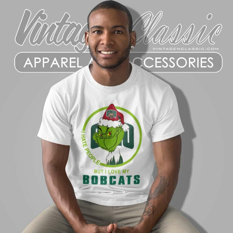 Ohio Bobcats Ncaa Christmas Grinch Shirt I Hate People But I Love My Ohio Bobcats T Shirt Ohio Bobcats Ncaa Christmas Grinch Shirt I Hate People But I Love My Ohio Bobcats T Shirt