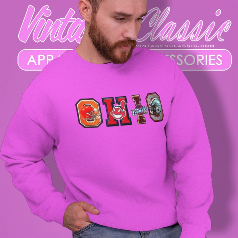 Ohio Sport Teams Cleveland Browns And Cleveland Indians And Cleveland Cavaliers Sweatshirt Ohio Sport Teams Cleveland Browns And Cleveland Indians And Cleveland Cavaliers Sweatshirt