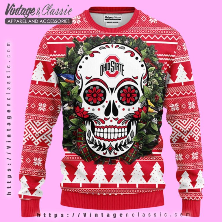 Ohio State Buckeyes Skull Ugly Christmas Sweater Ugly Christmas Sweater Ohio State Buckeyes Skull Ugly Christmas Sweater Ugly Christmas Sweater