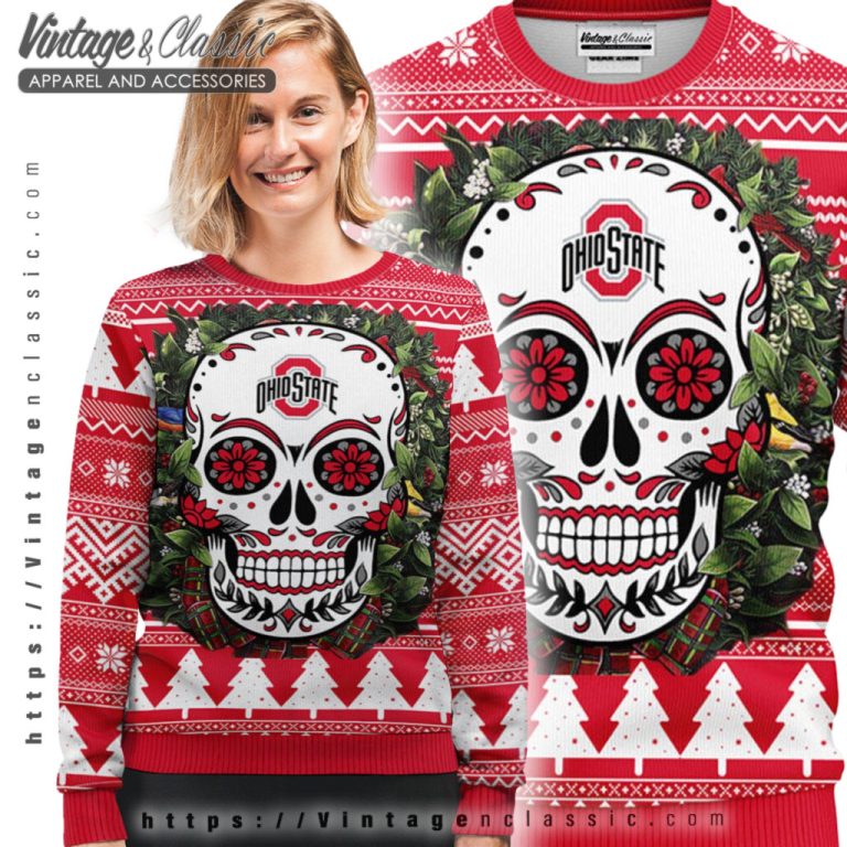 Ohio State Buckeyes Skull Ugly Christmas Sweater Ugly Sweater shirt Ohio State Buckeyes Skull Ugly Christmas Sweater Ugly Sweater shirt