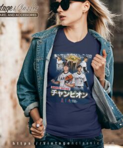 Ohtani Face WBC Champion Vneck