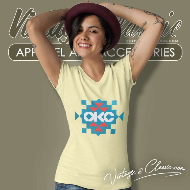 Okc Native American Heritage V Neck TShirt Okc Native American Heritage V Neck TShirt