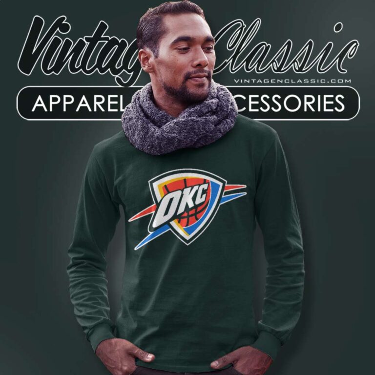 Okc Thunder Logo Basic Long Sleeve Tee Okc Thunder Logo Basic Long Sleeve Tee