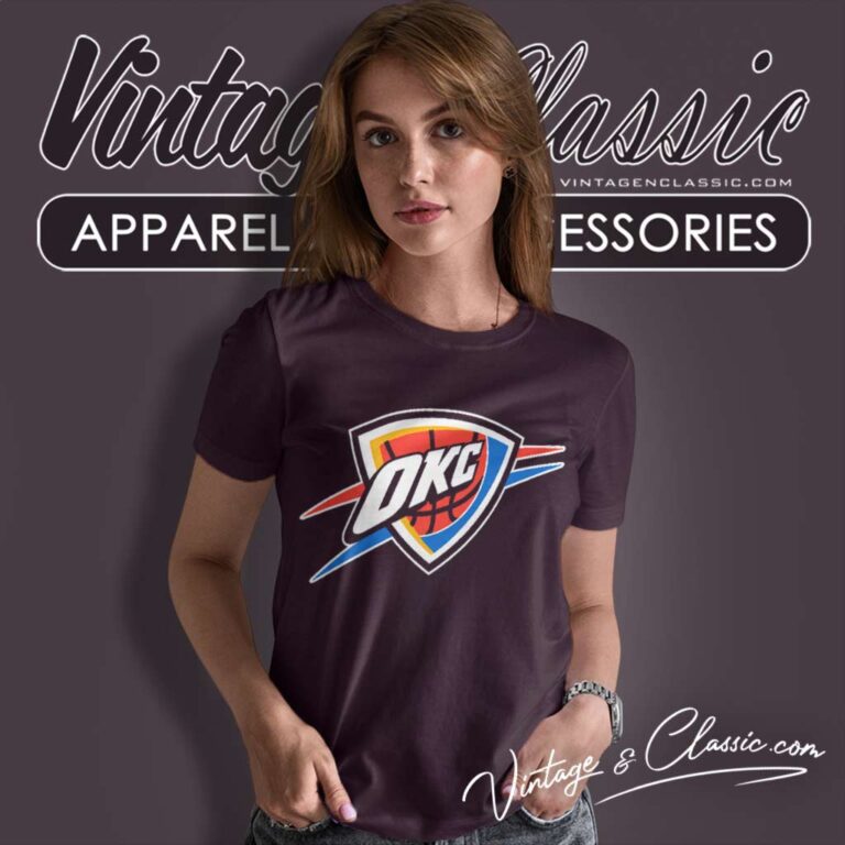 Okc Thunder Logo Basic Women TShirt Okc Thunder Logo Basic Women TShirt