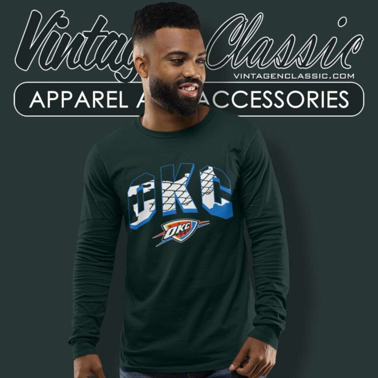 Okc Thunder Outerstuff Wordmark Long Sleeve Tee Okc Thunder Outerstuff Wordmark Long Sleeve Tee