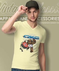 Okc Thunder Rumble Drum Roll V Neck TShirt