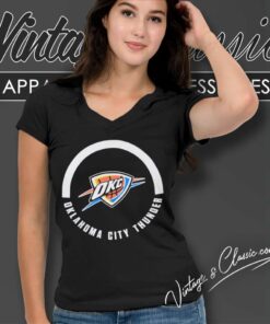 Okc Thunder Under Bridge V Neck TShirt