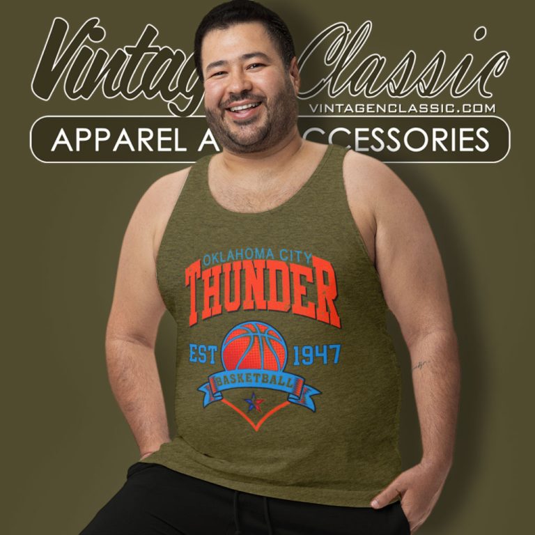 Oklahoma City Thunder Basketball Est 1947 Tank Top Racerback Oklahoma City Thunder Basketball Est 1947 Tank Top Racerback