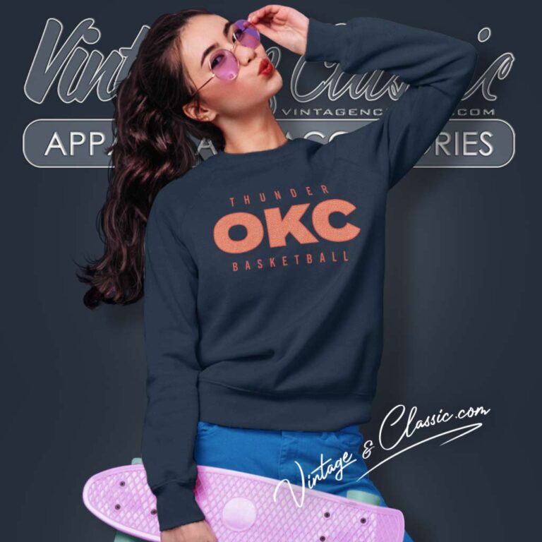 Oklahoma City Thunder Basketball Logo Sweatshirt Oklahoma City Thunder Basketball Logo Sweatshirt