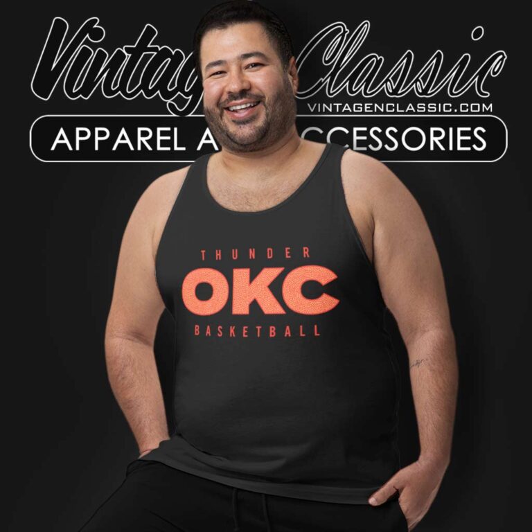 Oklahoma City Thunder Basketball Logo Tank Top Racerback Oklahoma City Thunder Basketball Logo Tank Top Racerback