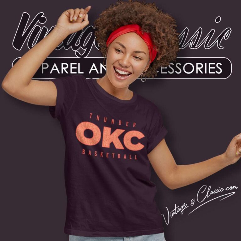 Oklahoma City Thunder Basketball Logo Women TShirt Oklahoma City Thunder Basketball Logo Women TShirt