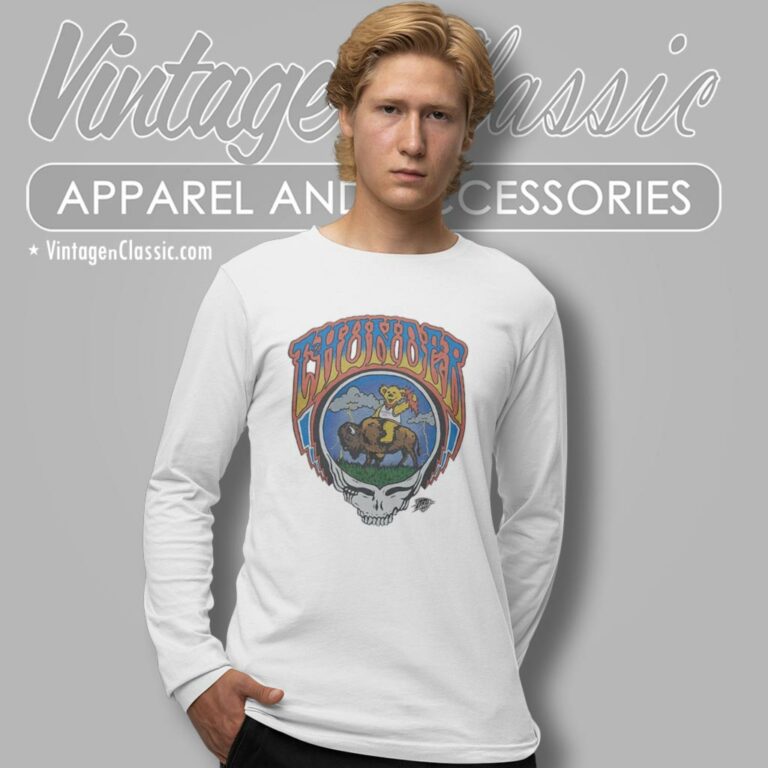 Oklahoma City Thunder Grateful Dead Skull Long Sleeve Tee Oklahoma City Thunder Grateful Dead Skull Long Sleeve Tee