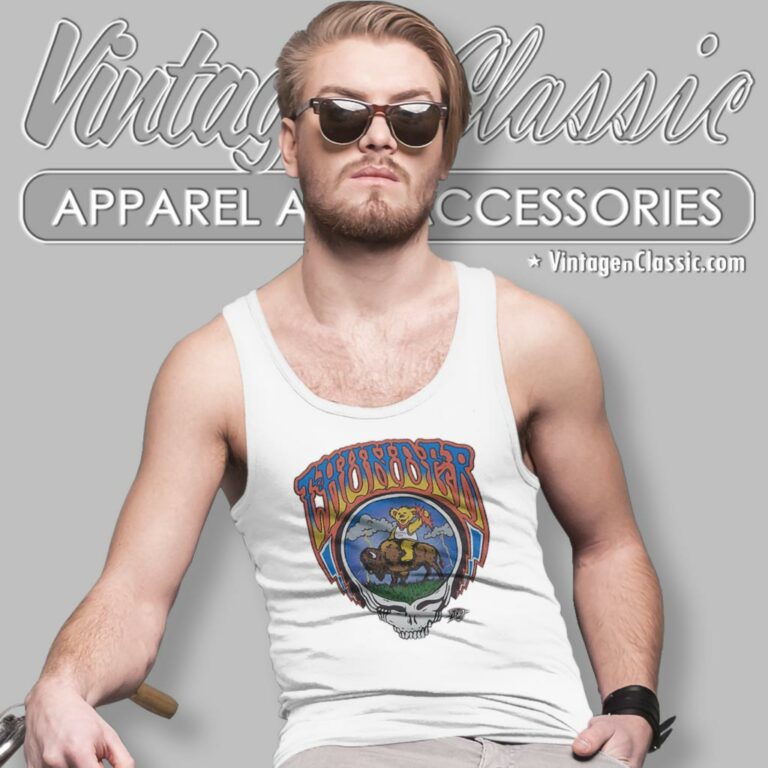 Oklahoma City Thunder Grateful Dead Skull Tank Top Racerback Oklahoma City Thunder Grateful Dead Skull Tank Top Racerback