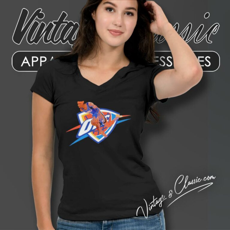 Oklahoma City Thunder Shai Gilgeous Alexander V Neck TShirt Oklahoma City Thunder Shai Gilgeous Alexander V Neck TShirt