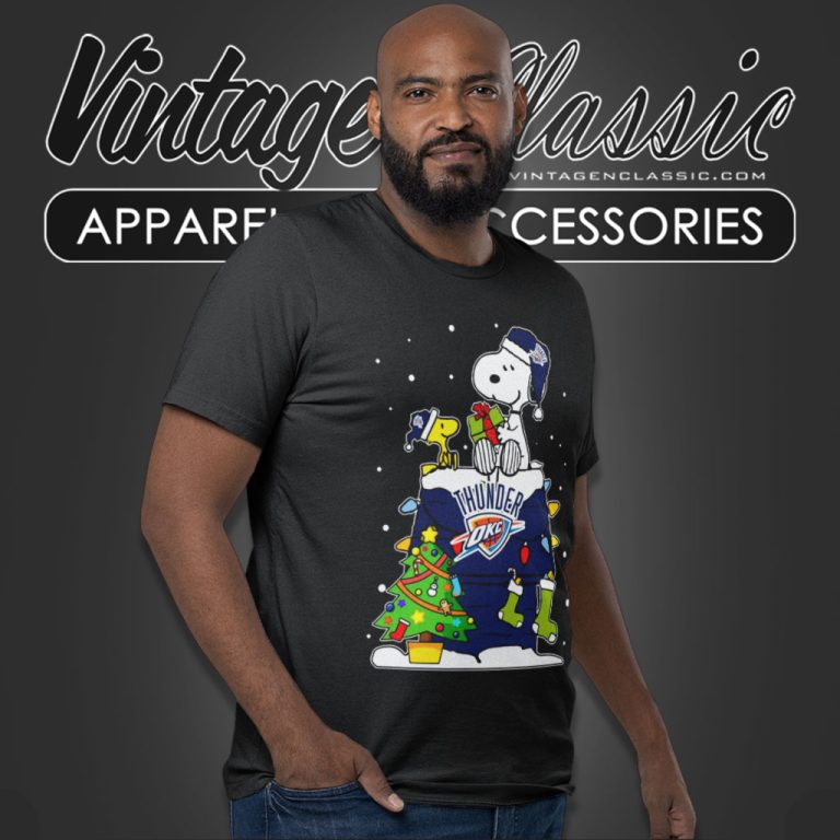 Oklahoma City Thunder Ugly Christmas Snoopy T Shirt Oklahoma City Thunder Ugly Christmas Snoopy T Shirt