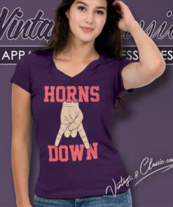 Oklahoma Sooners Football Horns Down V Neck TShirt