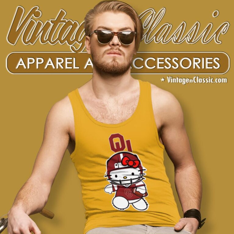 Oklahoma Sooners Hello Kitty Tank Top Racerback Oklahoma Sooners Hello Kitty Tank Top Racerback