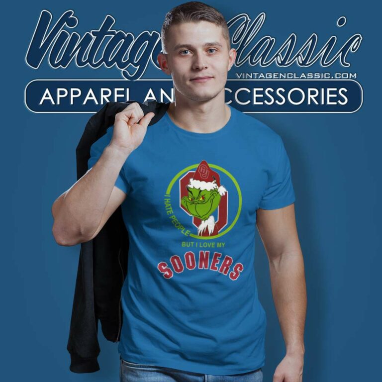 Oklahoma Sooners Ncaa Christmas Grinch Shirt I Hate People But I Love My Sooners T Shirt Oklahoma Sooners Ncaa Christmas Grinch Shirt I Hate People But I Love My Sooners T Shirt