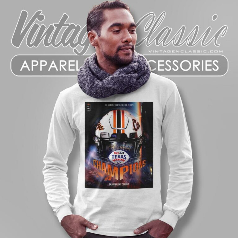 Oklahoma State Cowboy Football Win The 2023 Taxact Texas Bowl Champions Ncaa College Football Long Sleeve Tee Oklahoma State Cowboy Football Win The 2023 Taxact Texas Bowl Champions Ncaa College Football Long Sleeve Tee