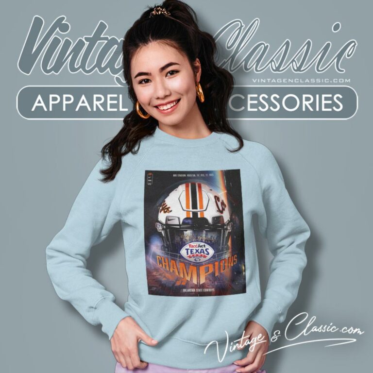 Oklahoma State Cowboy Football Win The 2023 Taxact Texas Bowl Champions Ncaa College Football Sweatshirt Oklahoma State Cowboy Football Win The 2023 Taxact Texas Bowl Champions Ncaa College Football Sweatshirt