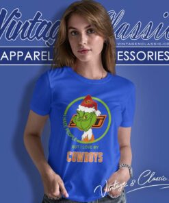 Oklahoma State Cowboys Ncaa Christmas Grinch Shirt I Hate People But I Love My Cowboys Women TShirt
