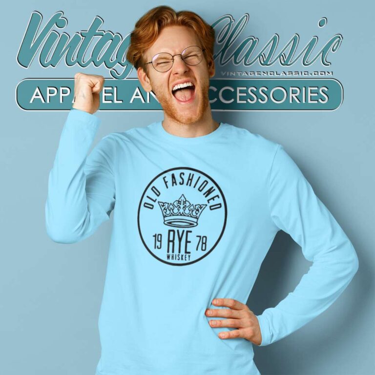 Old Fashioned Rye Whiskey Crown Long Sleeve Tee Old Fashioned Rye Whiskey Crown Long Sleeve Tee