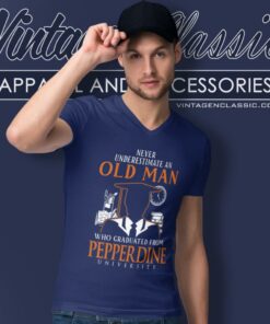 Old Man Old Man Graduated Pepperdine University V Neck TShirt