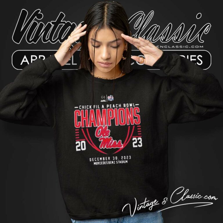 Ole Miss Peach Bowl Champions 2023 Sweatshirt Ole Miss Peach Bowl Champions 2023 Sweatshirt