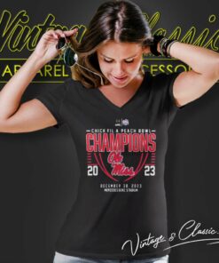 Ole Miss Peach Bowl Champions 2023 Shirt 4 Ole Miss Peach Bowl Champions 2023 V Neck TShirt
