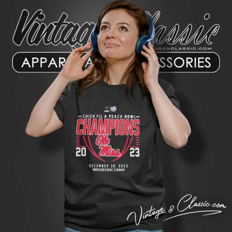 Ole Miss Peach Bowl Champions 2023 Women TShirt Ole Miss Peach Bowl Champions 2023 Women TShirt
