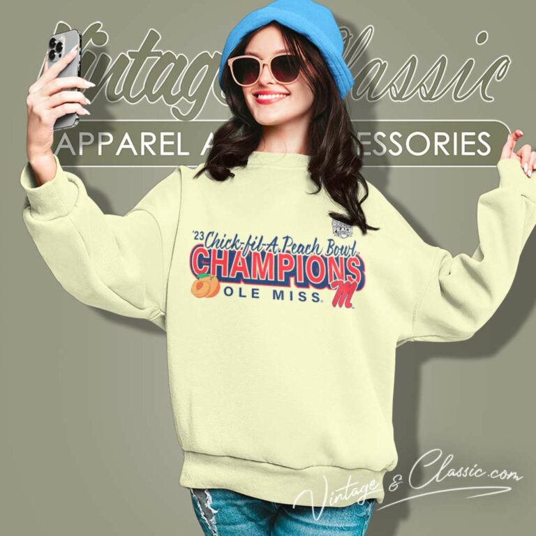 Ole Miss Rebels 2023 Peach Bowl Champions Sweatshirt Ole Miss Rebels 2023 Peach Bowl Champions Sweatshirt