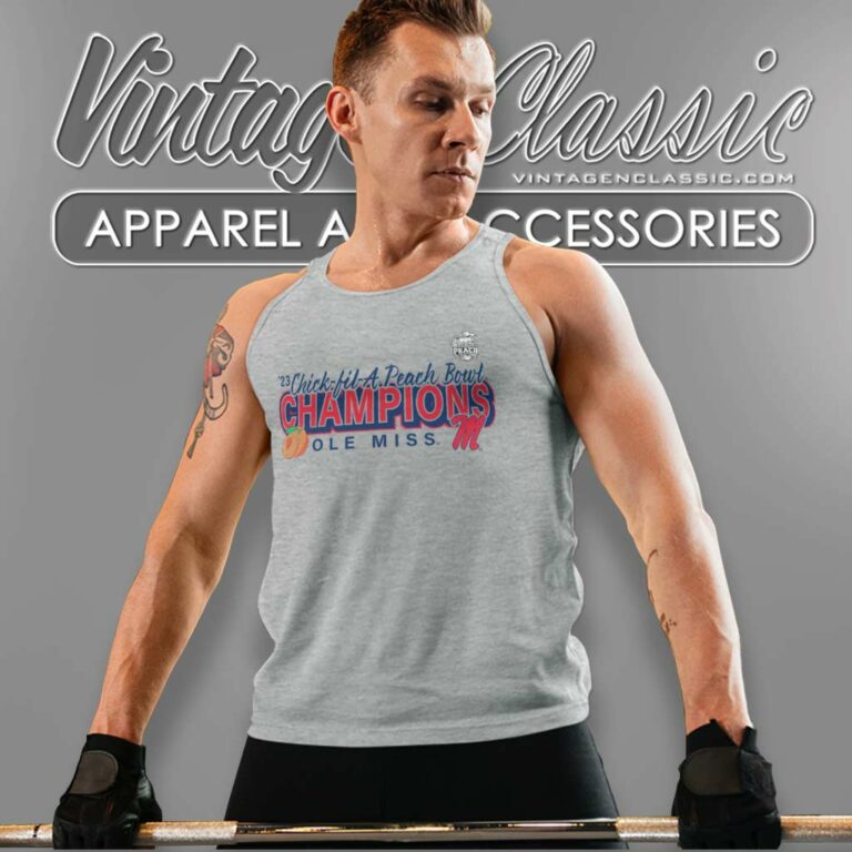 Ole Miss Rebels 2023 Peach Bowl Champions Tank Top Racerback Ole Miss Rebels 2023 Peach Bowl Champions Tank Top Racerback