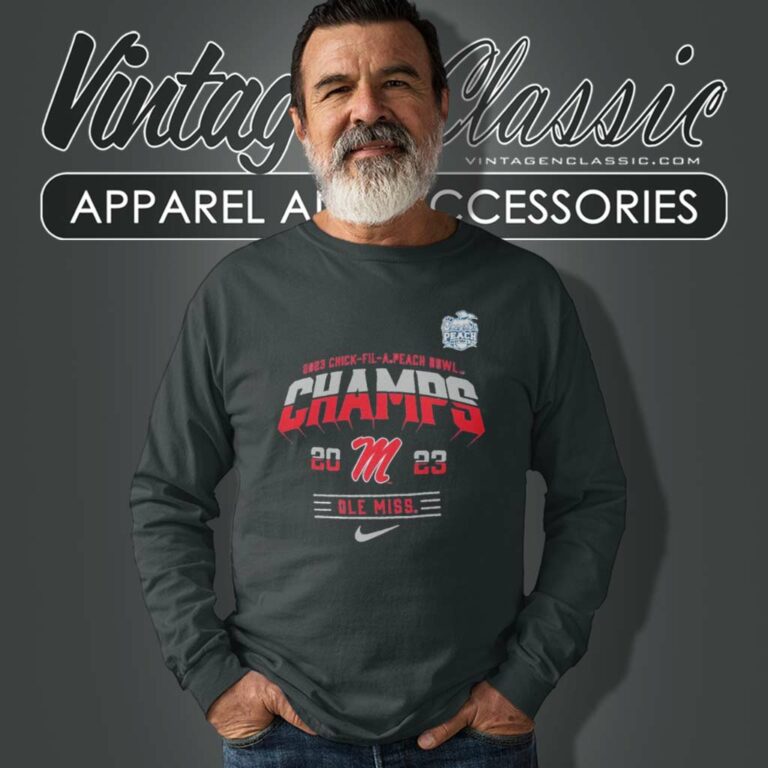 Ole Miss Rebels Chick Fil A Peach Bowl Champions Long Sleeve Tee Ole Miss Rebels Chick Fil A Peach Bowl Champions Long Sleeve Tee