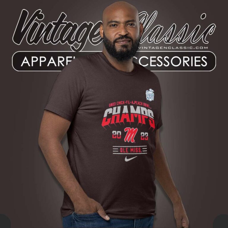 Ole Miss Rebels Chick Fil A Peach Bowl Champions T Shirt Ole Miss Rebels Chick Fil A Peach Bowl Champions T Shirt