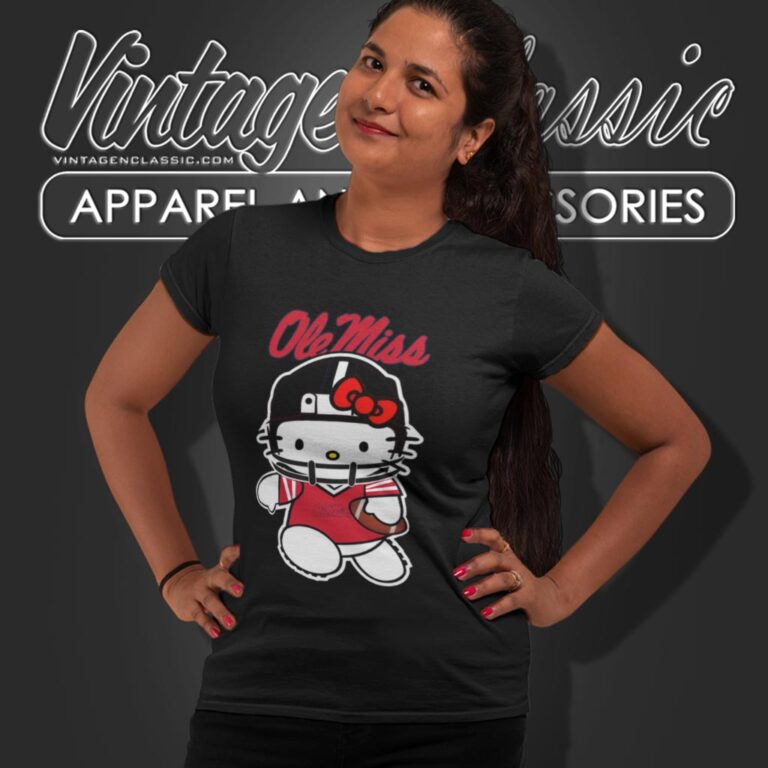 Ole Miss Rebels Hello Kitty Women T Shirt Ole Miss Rebels Hello Kitty Women T Shirt