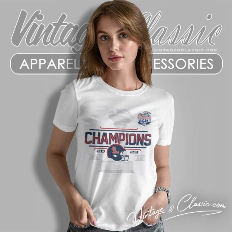 Ole Miss Rebels Peach Bowl Banner Women TShirt Ole Miss Rebels Peach Bowl Banner Women TShirt