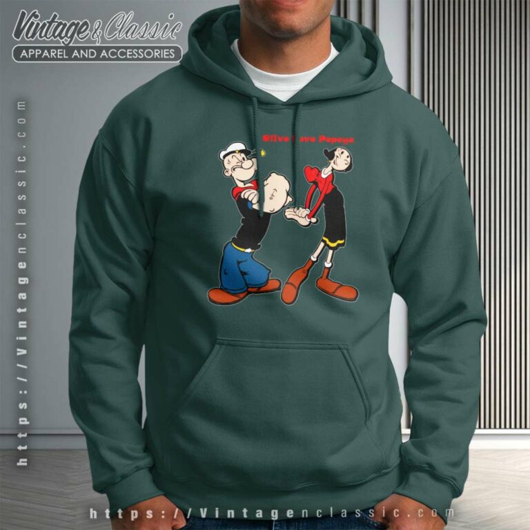 Olive Love Popeye Hoodie Olive Love Popeye Hoodie