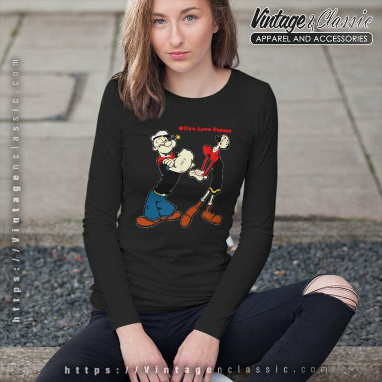 Olive Love Popeye Long Sleeve Tee Olive Love Popeye Long Sleeve Tee