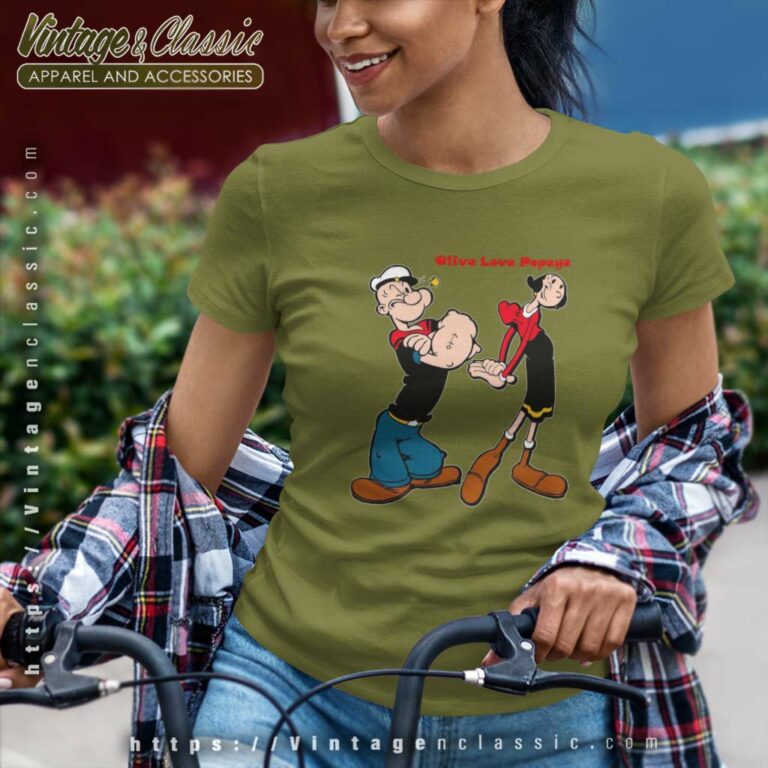 Olive Love Popeye Women TShirt Olive Love Popeye Women TShirt