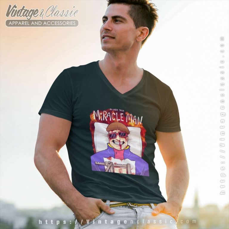 Oliver Tree Miracle Man V Neck TShirt Oliver Tree Miracle Man V Neck TShirt