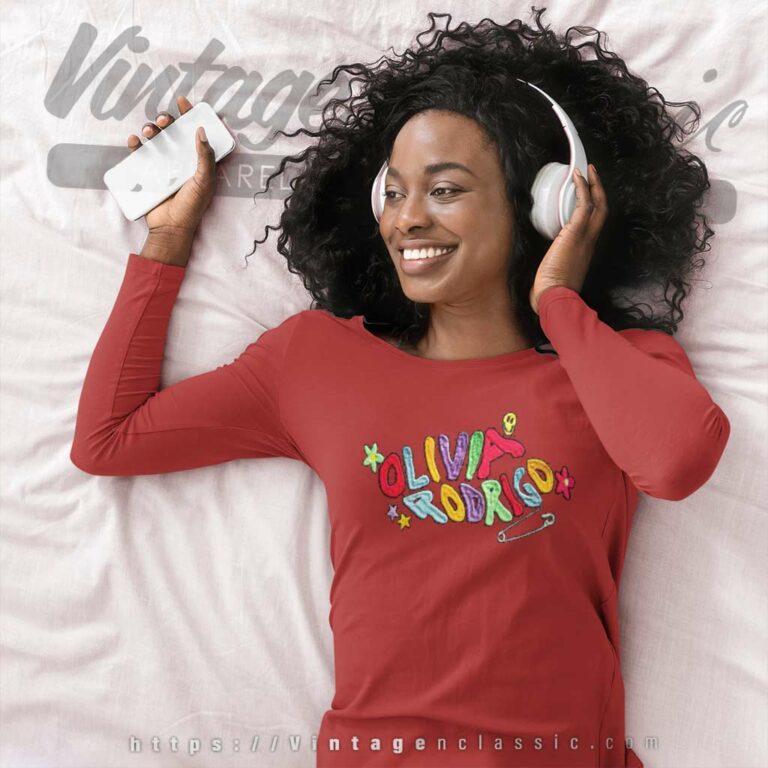 Olivia Rodrigo Embroidered Shirt Long Sleeve Tee Olivia Rodrigo Embroidered Shirt Long Sleeve Tee