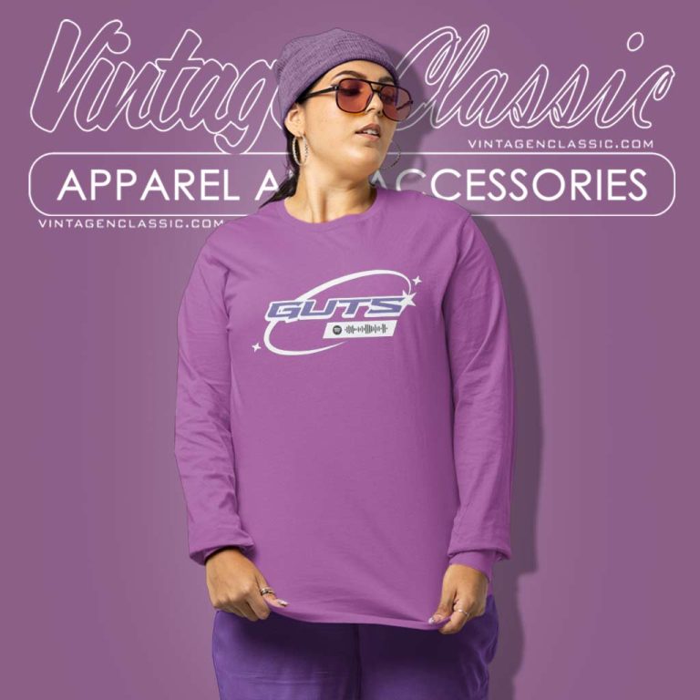 Olivia Rodrigo Graphic Shirt Guts Album Long Sleeve Tee Olivia Rodrigo Graphic Shirt Guts Album Long Sleeve Tee