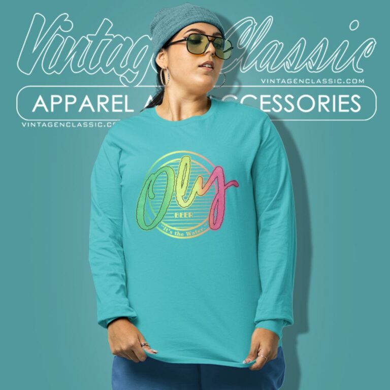 Olympia Beer Its The Water Long Sleeve Tee Olympia Beer Its The Water Long Sleeve Tee