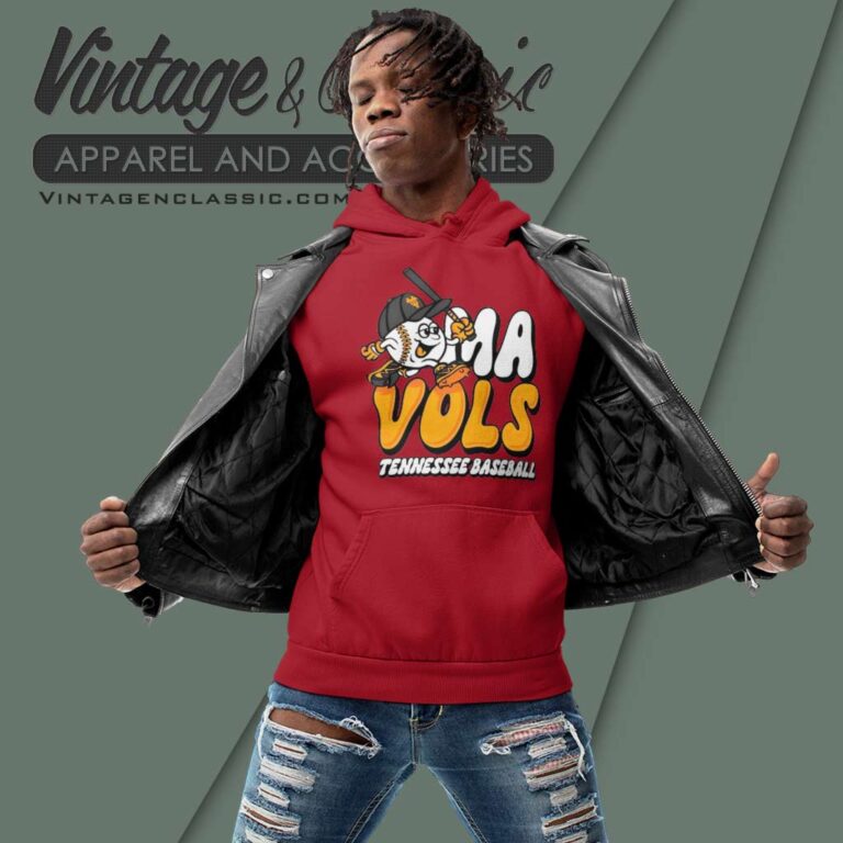 Omavols Tennessee Volunteers Baseball Cartoon Hoodie Omavols Tennessee Volunteers Baseball Cartoon Hoodie