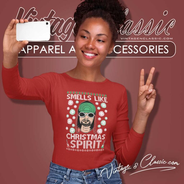 Oncoast Smells Like Christmas Spirit Nirvana Long Sleeve Tee Oncoast Smells Like Christmas Spirit Nirvana Long Sleeve Tee
