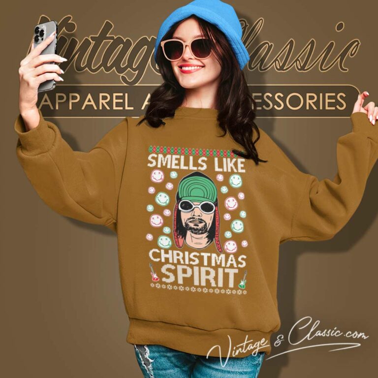 Oncoast Smells Like Christmas Spirit Nirvana Sweatshirt Oncoast Smells Like Christmas Spirit Nirvana Sweatshirt