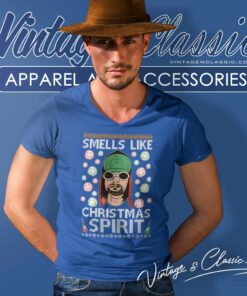 Oncoast Smells Like Christmas Spirit Nirvana V Neck TShirt